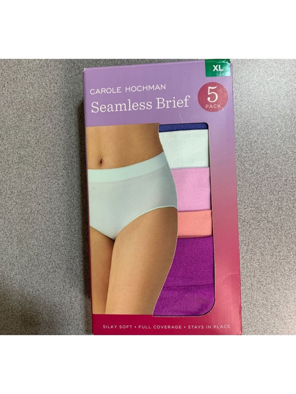 NWT Carole Hochman Seamless Brief 5 Pack Women's XL Multicolor